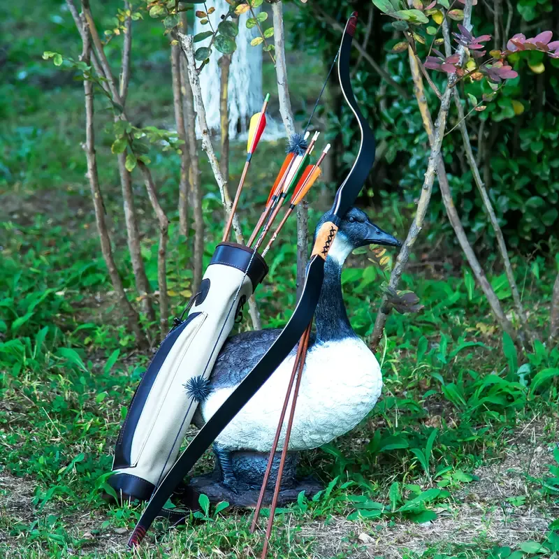 Traditional Longbow Archery Wooden Bow Set 20-60lbs